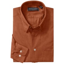 Kenneth Gordon Cotton-Linen Sport Shirt - Long Sleeve (For Men) in Burnt Orange - Closeouts
