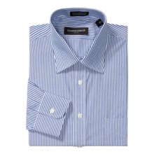 Kenneth Gordon Pinpoint Stripe Dress Shirt - Cotton, Wrinkle-Free, Long Sleeve (For Men) in White/Blue - Closeouts