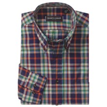 Kenneth Gordon Plaid Sport Shirt - Button-Down Collar, Long Sleeve (For Men) in Navy/Orange/Multi - Closeouts