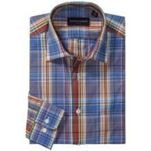 Kenneth Gordon Plaid Sport Shirt - Cotton, Long Sleeve  (For Men) in Blue/Red/Green/Multi - Closeouts