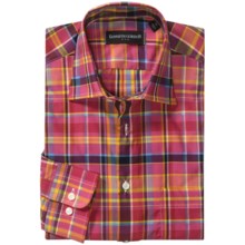 Kenneth Gordon Plaid Sport Shirt - Cotton, Long Sleeve  (For Men) in Pink/Yellow/Multi - Closeouts