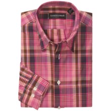 Kenneth Gordon Plaid Sport Shirt - Long Sleeve (For Men) in Pink/Blue/Red Multi - Closeouts