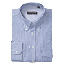 Kenneth Gordon Western Narrow Stripe Dress Shirt - Long Sleeve (For Men) in Blue/White - Closeouts