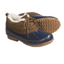 Khombu 3-Eye Winter Boots - Waterproof, Plush Faux-Fur Lined (For Women) in Navy - Closeouts