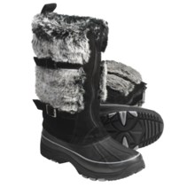 Khombu Arctic Zip Winter Boots - Waterproof, Plush Faux-Fur Lining (For Women) in Black - Closeouts