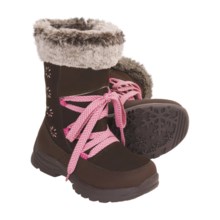 Khombu Frosty Boots (For Girls) in Dark Brown - Closeouts