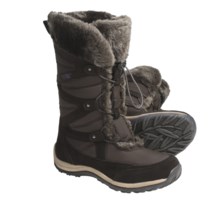 Khombu Marker Winter Boots - Suede-Nylon, Faux-Fur Lined (For Women) in Dark Brown - Closeouts