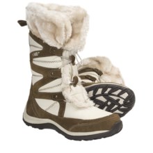 Khombu Marker Winter Boots - Suede-Nylon, Faux-Fur Lined (For Women) in White/Tan - Closeouts