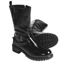 Khombu Snake Fleece-Lined Boots (For Women) in Black - Closeouts