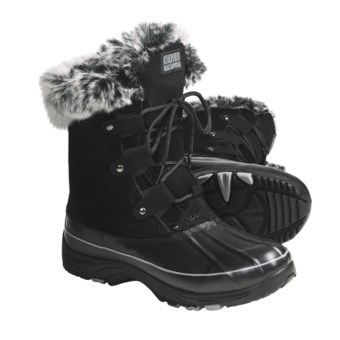 Khombu Upland Low Pac Boots - Waterproof, Faux-Fur Lined (For Women) in Black