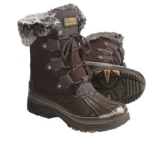 Khombu Upland Low Pac Boots - Waterproof, Faux-Fur Lined (For Women) in Dark Brown - Closeouts