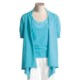 Kial Cotton-Rich Cardigan Sweater - Drape Front (For Women)