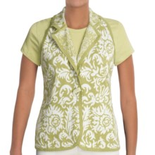 Kial Garden Floral Vest - Cotton (For Women) in Sage Multi - Closeouts