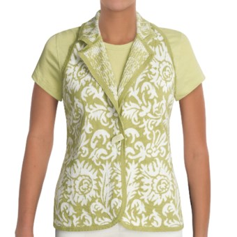 Kial Garden Floral Vest - Cotton (For Women) in Sage Multi