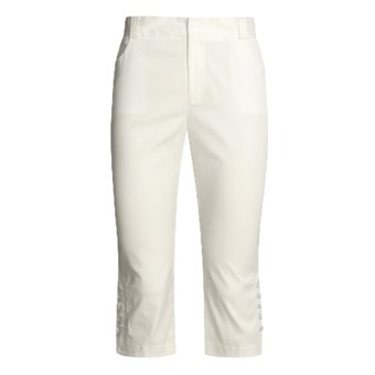 Kial Stretch Capri Pants - Cotton (For Women) in White