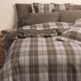 Kimlor Sierra Plaid Flannel Duvet Cover Set - Full-Queen, 6 oz. Cotton