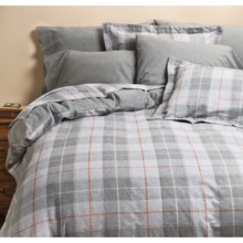 Kimlor Sierra Plaid Flannel Sheet Set - King, 6 oz. Cotton in Grey - Closeouts
