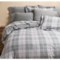 Kimlor Sierra Plaid Flannel Sheet Set - Queen, 6 oz. Cotton in Grey