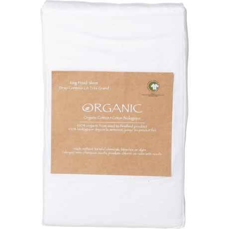 Organic King Cotton Fitted Sheet - White - WHITE ( )