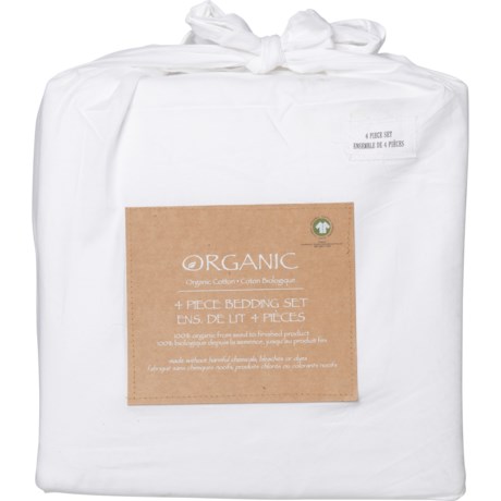 Organic King Cotton Mini Bed Sheet Set - White - WHITE ( )