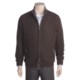 Kinross Cashmere Bias Rib Jacket - Zip Front, Mock Neck (For Men)