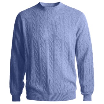 Kinross Cashmere Cable Sweater (For Men) in Horizon