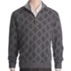 Kinross Cashmere Plaited Diamond Sweater - Zip Mock Neck (For Men)
