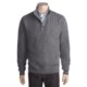 Kinross Cashmere Plaited Herringbone Sweater - Button Mock Neck (For Men)