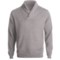 Kinross Cashmere Pullover Sweater - Elbow Patches, Shawl Collar (For Men) in Zinc