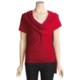 Kinross Cashmere Pullover Sweater - Wrap Front, Short Sleeve (For Women)