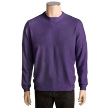 Kinross Cashmere Sweatshirt (For Men) in Regal/Charcoal - Closeouts