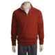 Kinross Cashmere Top-Stitch Sweater - Mock Zip Neck, Raglan Sleeve (For Men)
