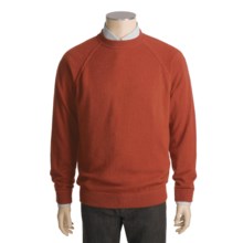Kinross Cashmere Top-Stitch Sweater - Raglan Sleeves (For Men) in Russet/Barley - Closeouts