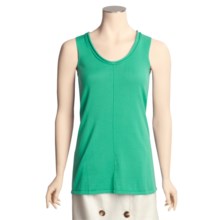 Kinross Cotton Knit Tank Top - Double-Roll Trim (For Women) in Jade - Closeouts