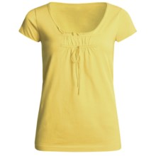 Kinross Cotton Tunic Shirt - Shirred (For Women)n) in Sunlight - Closeouts