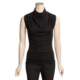 Kinross Fine Worsted Cashmere Shirt - Drape Mock Neck, Short Sleeve (For Women)