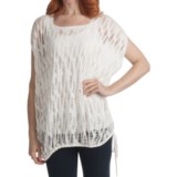 Kinross Lightweight Lace-Stitch Poncho - Modal-Cashmere (For Women)