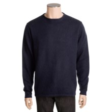 Kinross Plaited Jersey Sweater - Cashmere, Rolling Crew Neck (For Men) in Midnight/Charcoal - Closeouts