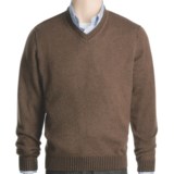 Kinross Plaited Jersey Sweater - Cashmere, V-Neck (For Men)