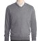 Kinross Plaited Jersey Sweater - Cashmere, V-Neck (For Men) in Zinc/Charcoal