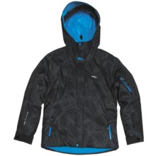 KJUS Dimension Ski Jacket - Insulated (For Boys) in Black/Diva Blue/Ebony - Closeouts