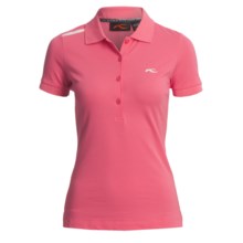 KJUS Greenan Polo Shirt - Short Sleeve (For Women) in Camellia Rose/White - Closeouts