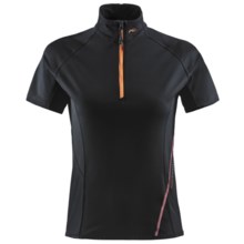 KJUS Nova Shirt - Zip Neck, Short Sleeve (For Women) in Black/White - Closeouts