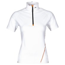 KJUS Nova Shirt - Zip Neck, Short Sleeve (For Women) in White/Black - Closeouts
