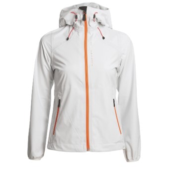 KJUS Sequoia Jacket - Waterproof, Soft Shell (For Women) in White/Flame Orange
