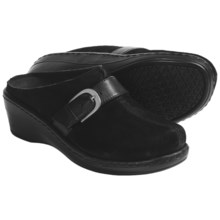 Klogs Bonny Clogs - Leather (For Women) in Black Suede - Closeouts