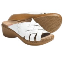 Klogs Tropical Platform Sandals - Leather (For Women) in White Smooth - Closeouts