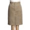 British Khaki Knee-Length Pencil Skirt - Front Zip (For Women)