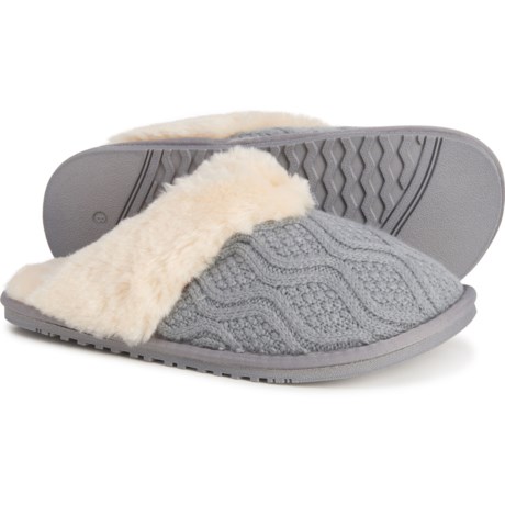 UPC 883139224796 product image for Knit Scuff Slippers (For Women) - GREY (7 ) | upcitemdb.com