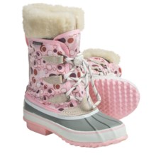 Kodiak Audrey Lined Snow Boots - Waterproof (For Girls) in Pink Polka Dot - Closeouts